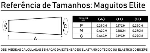 MANGUITO MEIAS ELITE TABELA DE TAMANHO 2